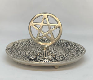 Metal Pentagram Incense Holder