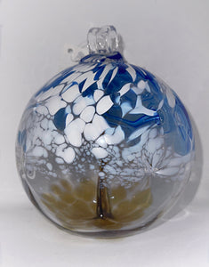 "Winter" Tree of Life Witch Ball