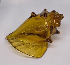 Medium Amber Glass Sea Shell