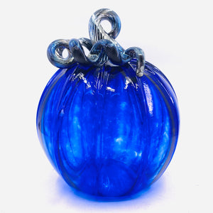 Cobalt LA Glass Pumpkin