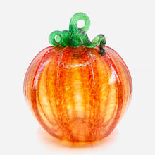 Load image into Gallery viewer, Orange and Green LA Glass Pumpkin
